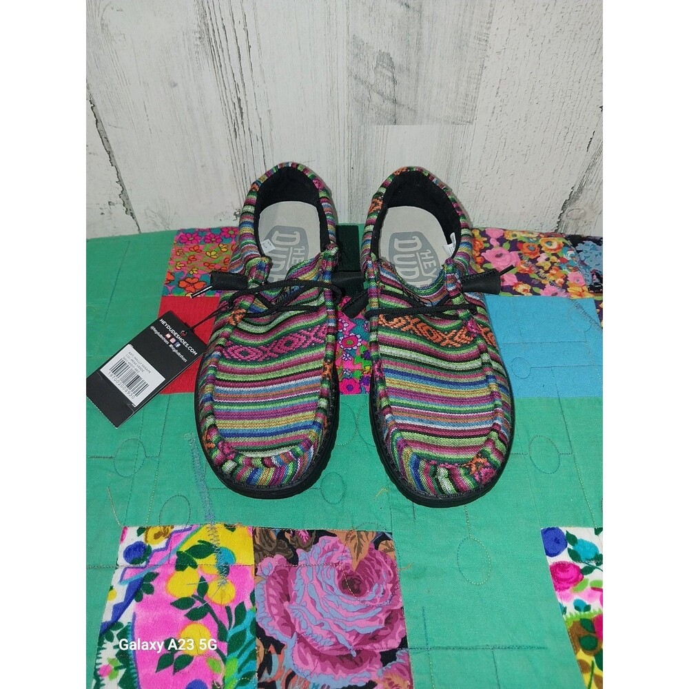 Hey Dude Wally Serape Mesa Verde Slip On Shoes 40017-9BZ NWT Size US L9 M7